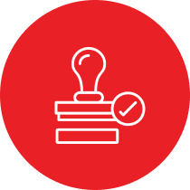Authorised dealer stamp icon